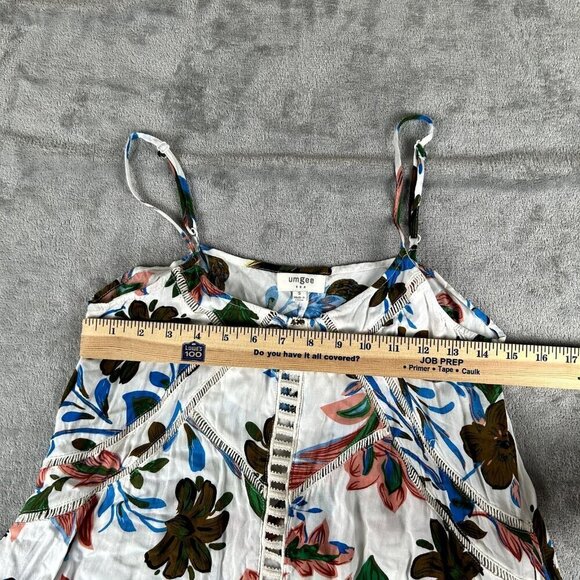 Umgee Womens Size S Swing Strappy Floral Tank Top Sleeveless Chiffon Small - Picture 2 of 8